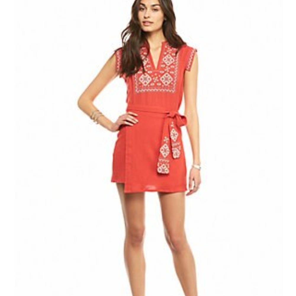 nwtFree People Running Wild Embroidered Mini Dress